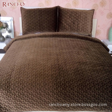 Latest european style bedspread king size velvet bedspread